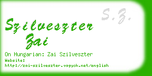 szilveszter zai business card